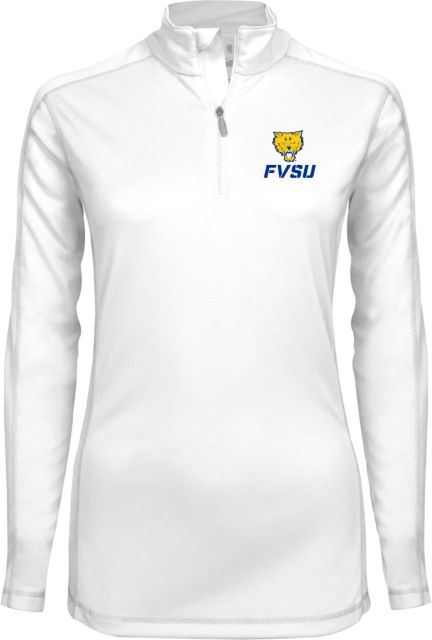 Fort Valley State Ladies Syntrel Interlock 1/4 Zip Primary Mark - ONLINE ONLY