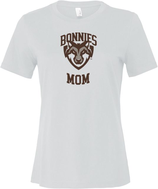 St Bonaventure Bella + Canvas Womens Relaxed Cotton T Shirt St Bonaventure Mom - ONLINE ONLY