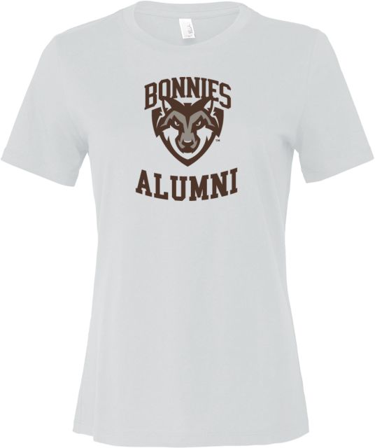 St Bonaventure Bella + Canvas Womens Relaxed Cotton T Shirt St Bonaventure Alumni - ONLINE ONLY