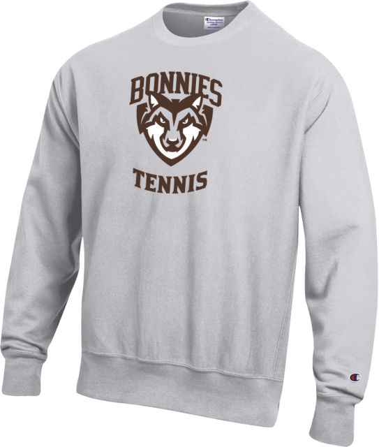 St Bonaventure Champion Reverse Weave Sliver Crew St Bonaventure Tennis - ONLINE ONLY
