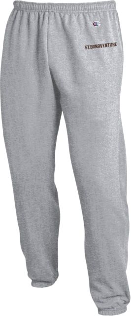 St Bonaventure Champion Banded Bottom Sweatpants St Bonaventure Collegiate Text - ONLINE ONLY