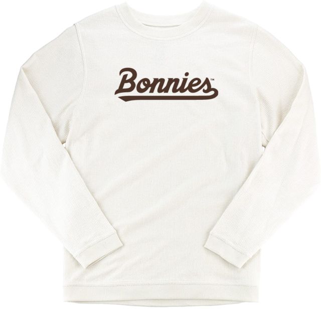 St Bonaventure Boxercraft Womens Corded Crew St Bonaventure Bonnies Script - ONLINE ONLY