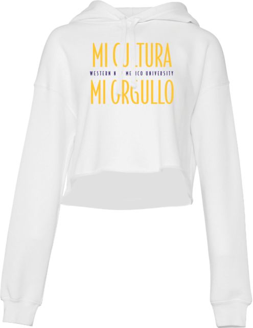 Western New Mexico Bella + Canvas Cropped Fleece Hood Mi Cultura Mi Orgullo - ONLINE ONLY
