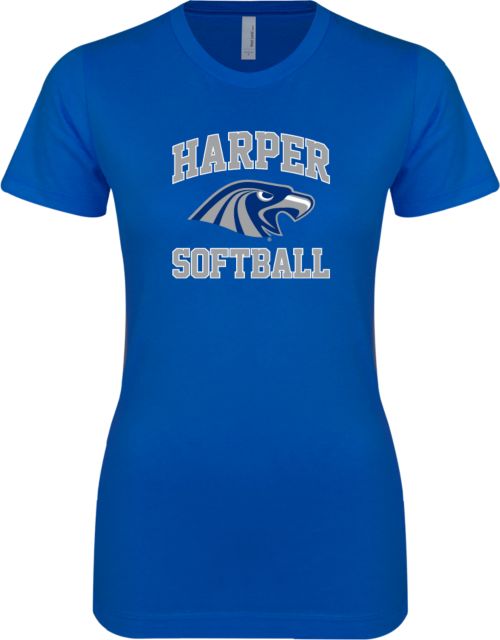 Harper College Next Level Ladies SoftStyle Junior Fitted Tee Softball - ONLINE ONLY