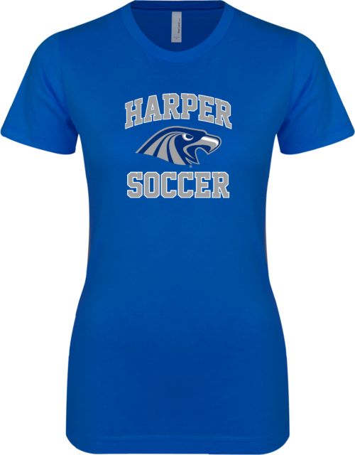 Harper College Next Level Ladies SoftStyle Junior Fitted Tee Soccer - ONLINE ONLY