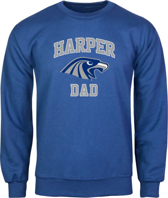 Harper College Fleece Crew Dad - ONLINE ONLY