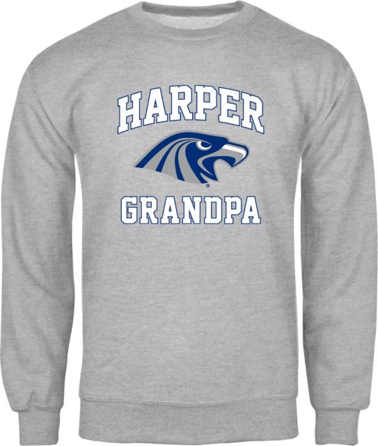 Harper College Fleece Crew Grandpa - ONLINE ONLY