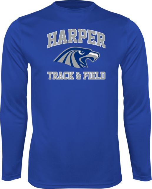 Harper College Performance Longsleeve Shirt Track and Field - ONLINE ONLY