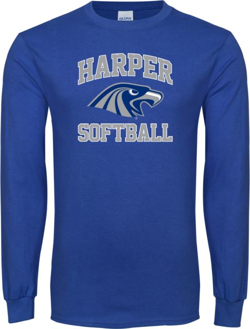 Harper College Long Sleeve T Shirt Softball - ONLINE ONLY