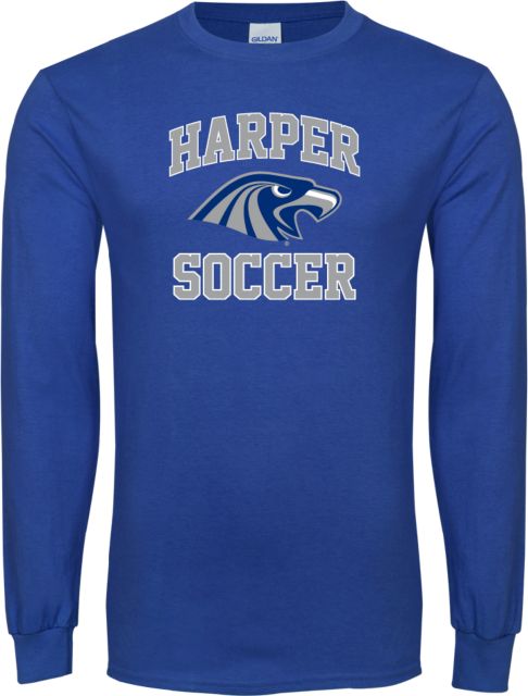 Harper College Long Sleeve T Shirt Soccer - ONLINE ONLY