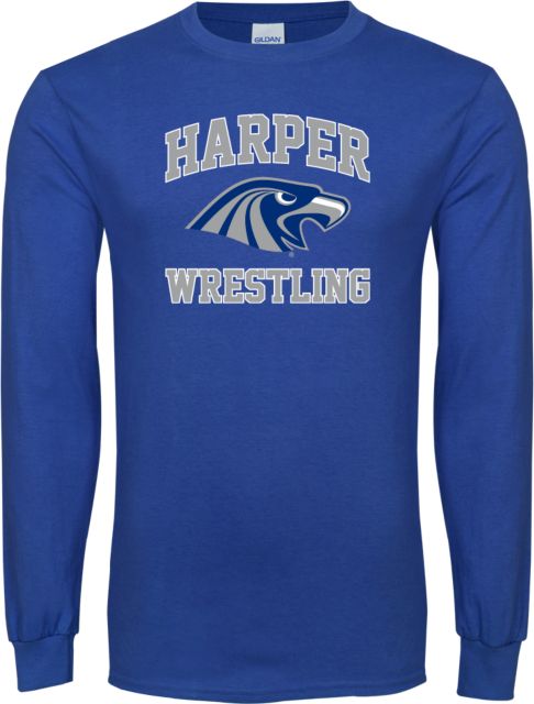 Harper College Long Sleeve T Shirt Wrestling - ONLINE ONLY