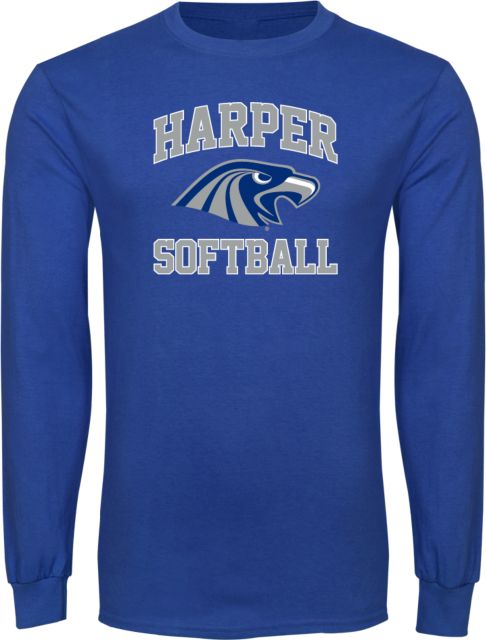 Harper College Long Sleeve T Shirt Softball - ONLINE ONLY