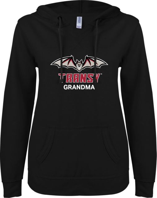 Transylvania ENZA Ladies V Notch Raw Edge Fleece Hoodie Grandma - ONLINE ONLY
