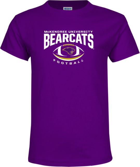 McKendree Youth T Shirt Bearcats Football Arched Over Ball - ONLINE ONLY
