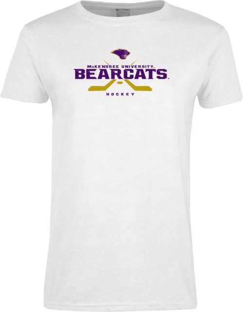 McKendree Ladies T Shirt Bearcats Hockey Crossed Sticks - ONLINE ONLY