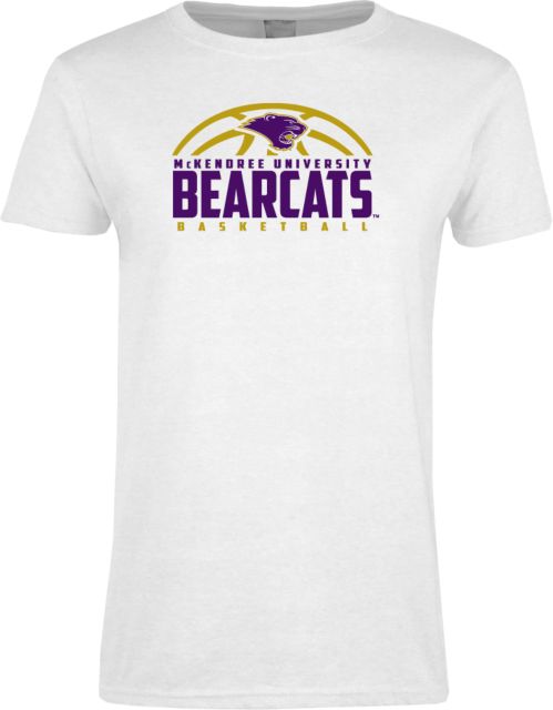 McKendree Ladies T Shirt Bearcats Basketball Half Ball - ONLINE ONLY