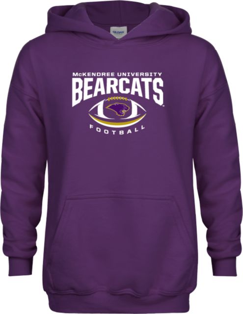 McKendree Youth Fleece Hoodie Bearcats Football Arched Over Ball - ONLINE ONLY