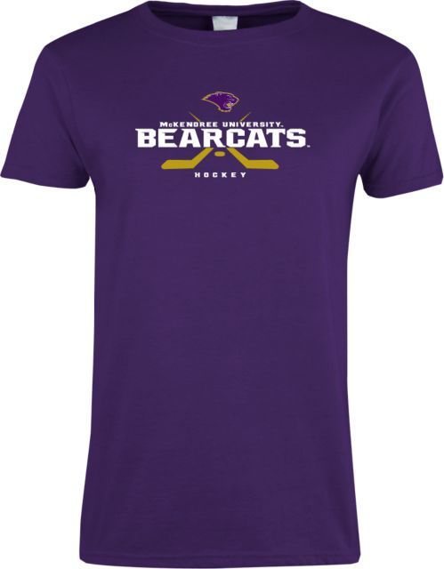 McKendree Ladies T Shirt Bearcats Hockey Crossed Sticks - ONLINE ONLY