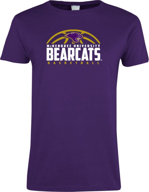 McKendree Ladies T Shirt Bearcats Basketball Half Ball - ONLINE ONLY