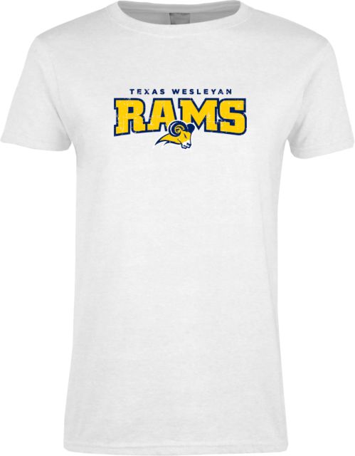 Texas Wesleyan Ladies T Shirt Primary Mark Distressed - ONLINE ONLY