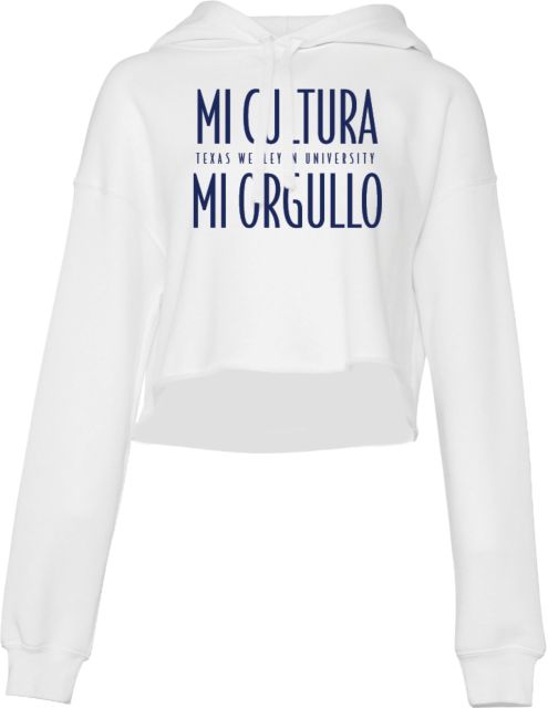 Texas Wesleyan Bella + Canvas Cropped Fleece Hood Mi Cultura Mi Orgullo - ONLINE ONLY