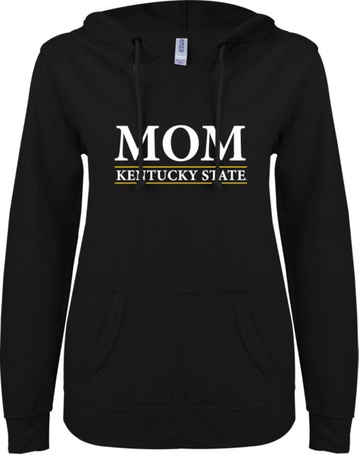 Kentucky State ENZA Womens V Notch Raw Edge Fleece Hoodie KSU Mom - ONLINE ONLY