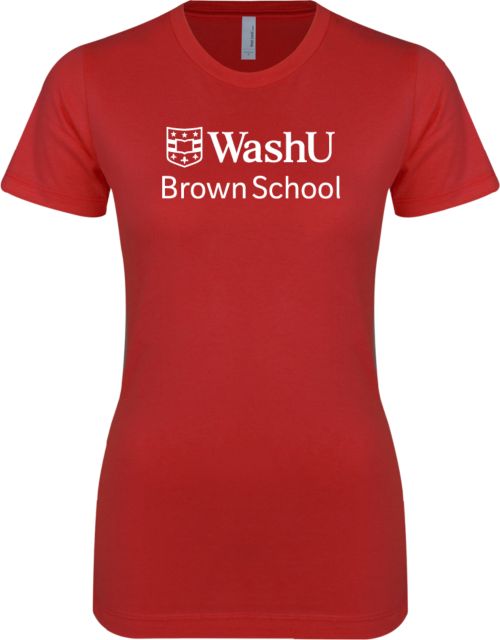 Washington Univ St Louis Next Level Womens Boyfriend Tee Brown