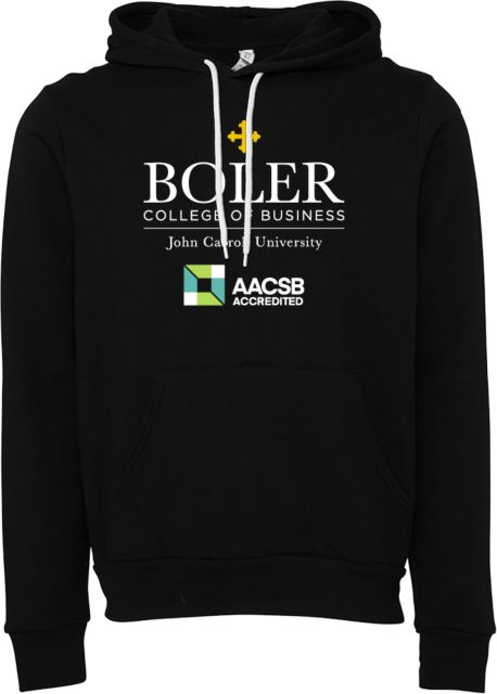 John Carroll Bella + Canvas Fleece Hood Boler College of Business Stacked - ONLINE ONLY