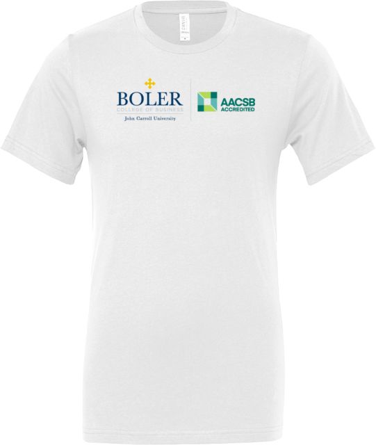 John Carroll Bella + Canvas Jersey Cotton T Shirt Boler College of Business Flat - ONLINE ONLY