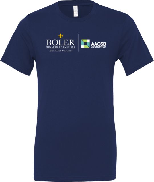 John Carroll Bella + Canvas Jersey Cotton T Shirt Boler College of Business Flat - ONLINE ONLY