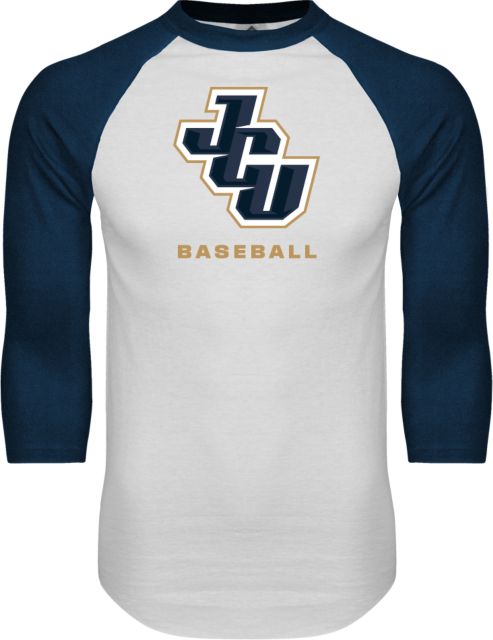 John Carroll Raglan Baseball T Shirt JCU Stacked - ONLINE ONLY