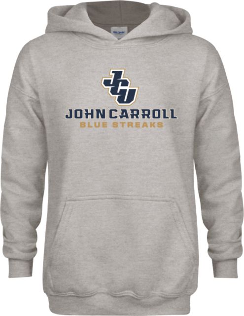 John Carroll Youth Fleece Hood JCU Stacked - ONLINE ONLY