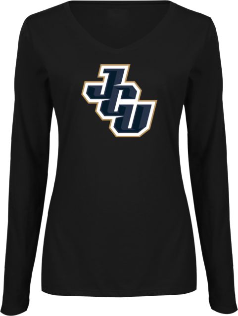 John Carroll Ladies Long Sleeve V Neck Tee JCU - ONLINE ONLY