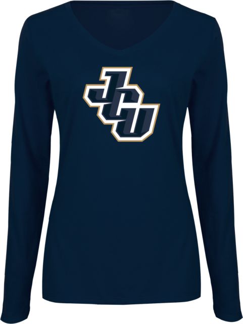 John Carroll Ladies Long Sleeve V Neck Tee JCU - ONLINE ONLY