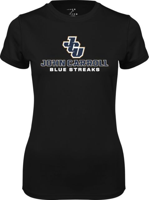 John Carroll Ladies Syntrel Performance Tee JCU Stacked - ONLINE ONLY
