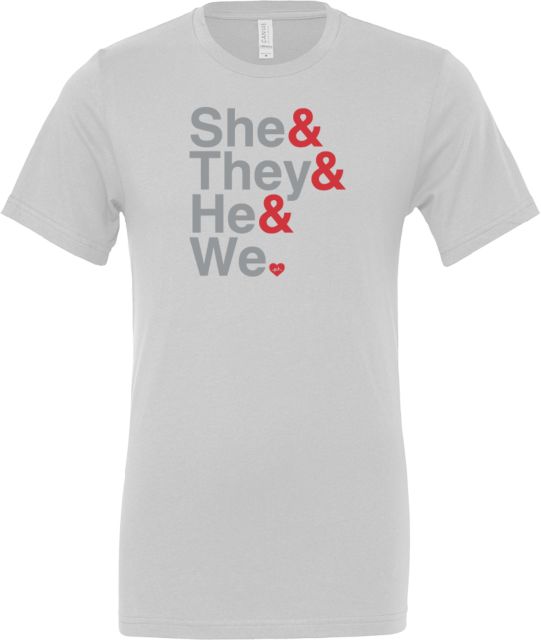 She They He We Red T-Shirt by the Phluid Project - ONLINE ONLY