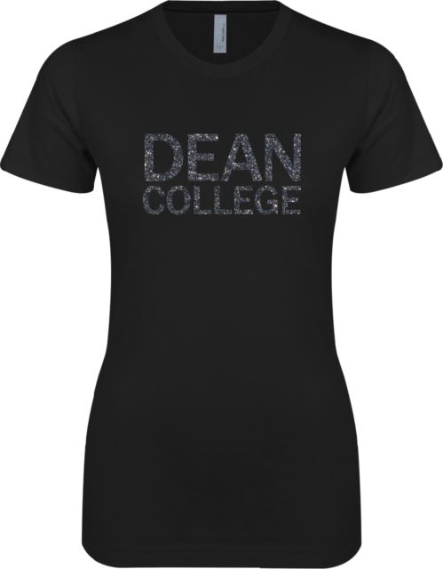 Dean College Next Level Womens Boyfriend Tee Primary Mark Soft Glitter - ONLINE ONLY