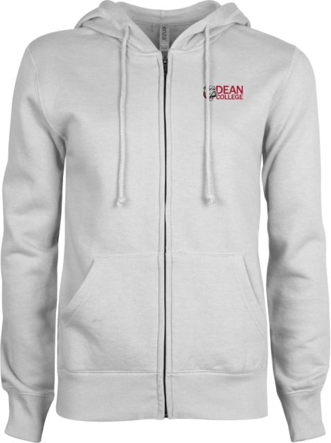 Dean College ENZA Womens Fleece Full Zip Hoodie Dean College w/ Bulldog Head - ONLINE ONLY