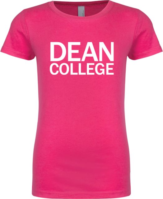 Dean College Next Level Girls Fuchsia Fashion Fit T Shirt Primary Mark - ONLINE ONLY