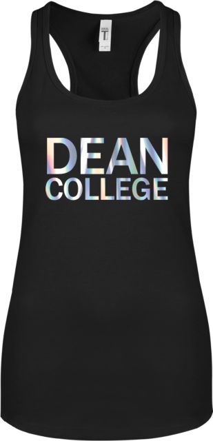 Dean College Next Level Womens Racerback Tank  Primary Mark  Foil - ONLINE ONLY