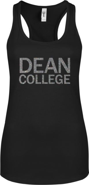 Dean College Next Level Womens Racerback Tank  Primary Mark Soft Glitter - ONLINE ONLY