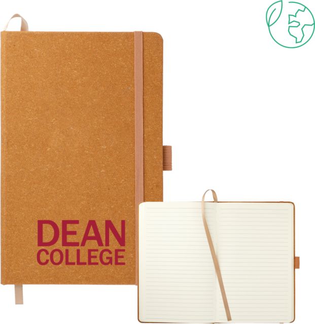 Dean College 5.5 x 8.5 Natural FSC Mix Recycled Leather Bound Journal Primary Mark - ONLINE ONLY