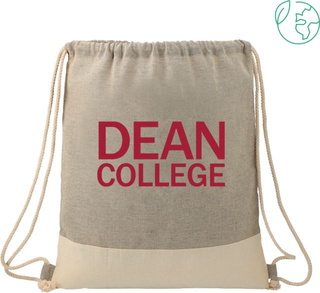 Dean College Split Recycled Cotton Drawstring Bag Primary Mark - ONLINE ONLY