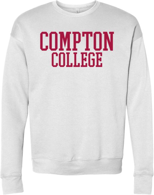 Compton Bella + Canvas Fleece Crew Compton College Stacked - ONLINE ONLY