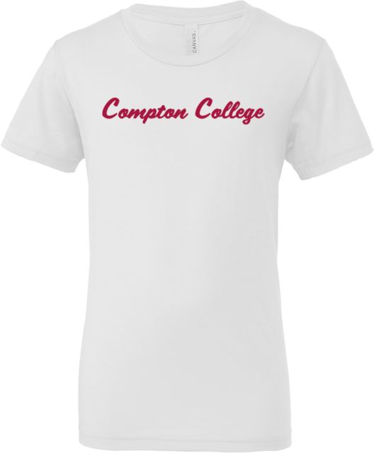 Compton Bella + Canvas Youth Jersey T Shirt Script Compton College - ONLINE ONLY