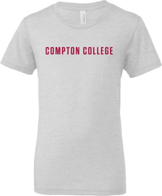 Compton Bella + Canvas Youth Ash Jersey T Shirt Compton College Flat - ONLINE ONLY