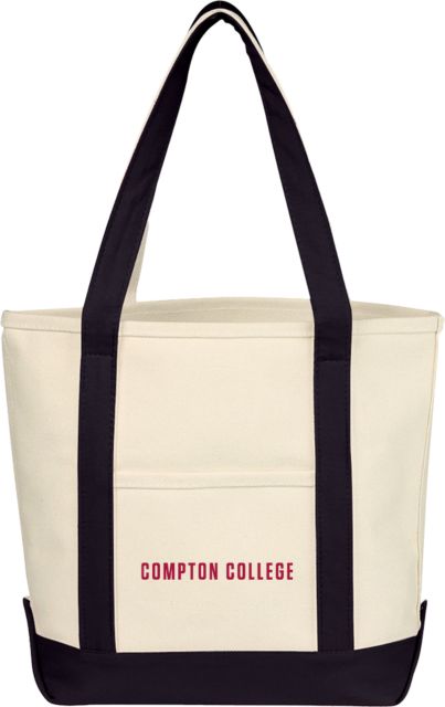 Compton Cotton Canvas Tote Bag Compton College Flat - ONLINE ONLY