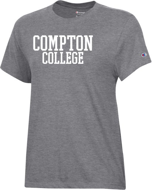 Compton Champion Womens Granite Core Short Sleeve Tee Compton College Stacked - ONLINE ONLY