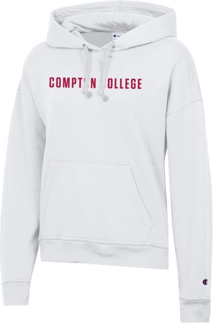 Compton Champion Womens Powerblend Pullover Hood Compton College Flat - ONLINE ONLY