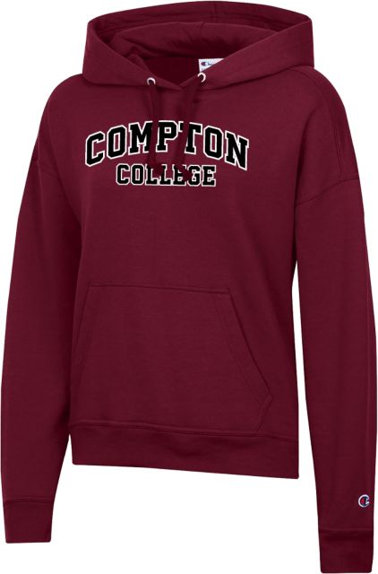 Compton Champion Womens Powerblend Pullover Hood Arched Compton College - ONLINE ONLY